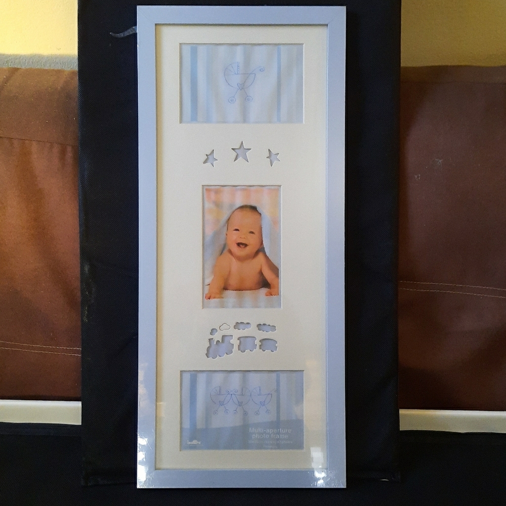 Baby Pastel Blue 3-4×6 photo frame